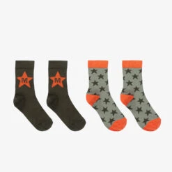 Mitch & Son Orange & Green Socks (2 Pack)