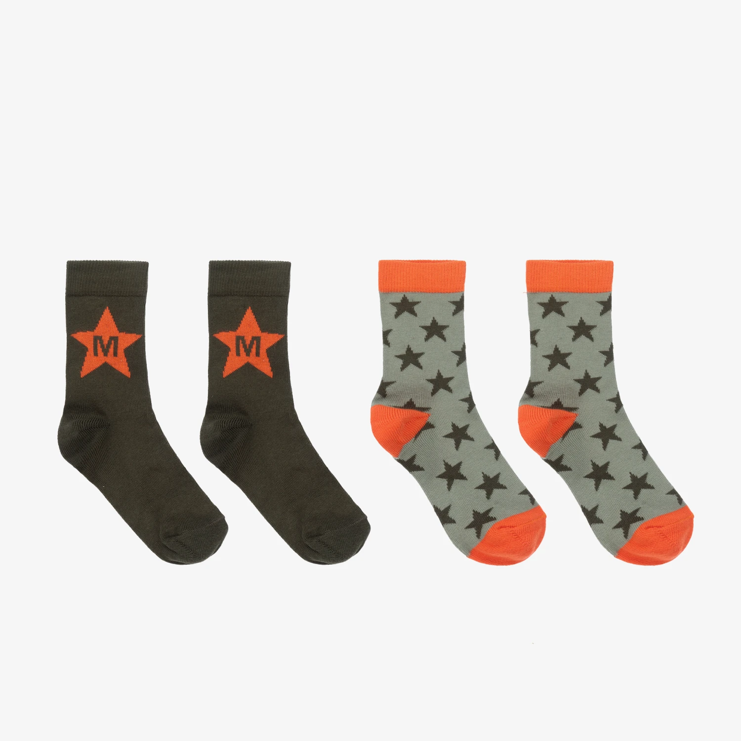 Mitch & Son Orange & Green Socks (2 Pack) 1 Mitch & Son Orange & Green Socks (2 Pack)