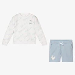Mitch & Son White & Blue Shorts Tracksuit -The Little Outfit Sales Store mitch son white blue shorts tracksuit 433070 a63c6afb61cb635e68d1107c625ffcc77995636a