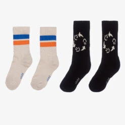 Molo Black & Beige Socks (2 Pack) 5 Molo Black & Beige Socks (2 Pack) -The Little Outfit Sales Store molo black beige socks 2 pack 447458 6af22adb9ccc22988d587e298108eba3026220cf