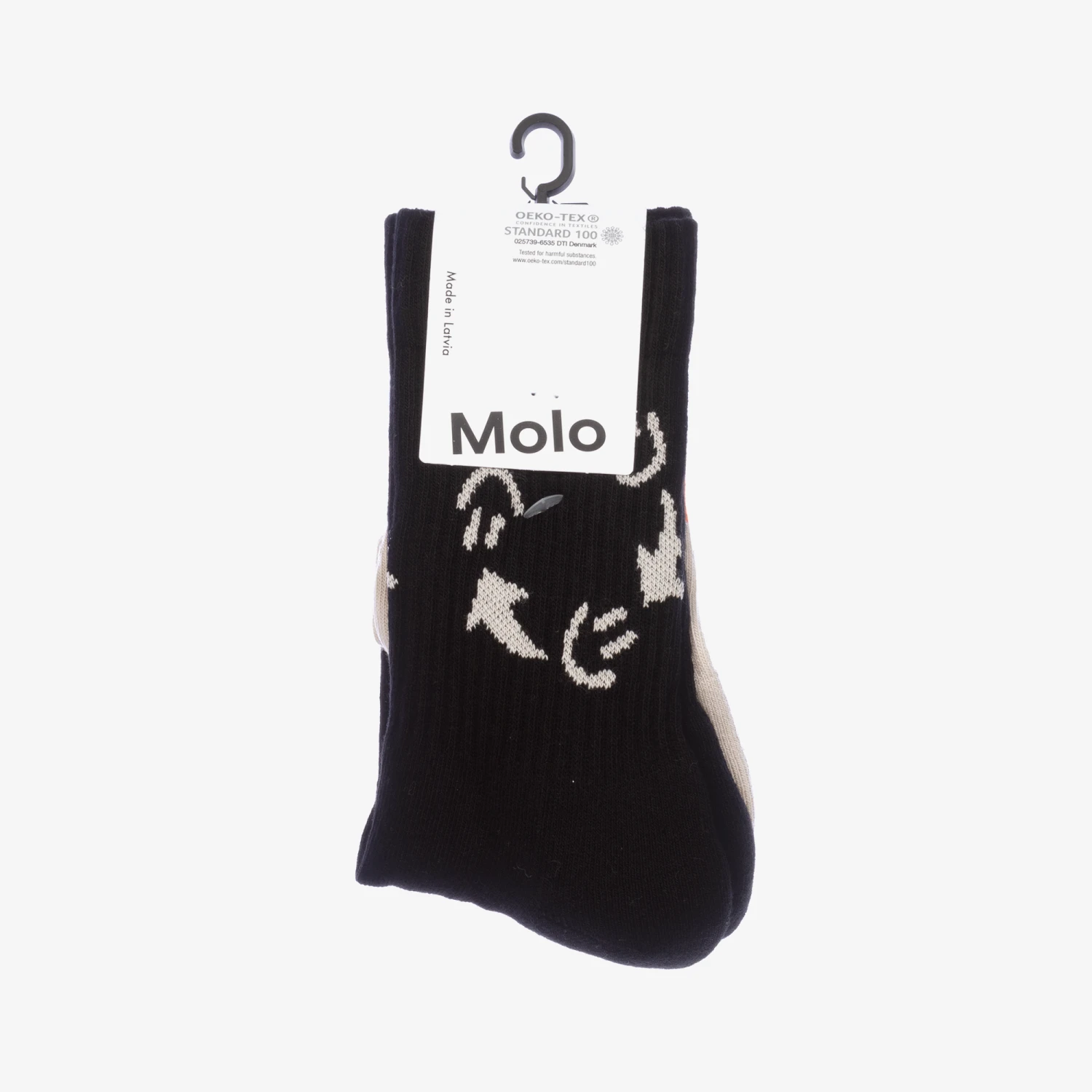Molo Black & Beige Socks (2 Pack) 2 Molo Black & Beige Socks (2 Pack) - Image 2