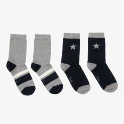 Molo Blue & Grey Socks (2 Pack)