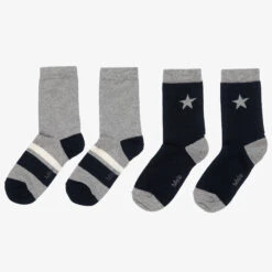 Molo Blue & Grey Socks (2 Pack) -The Little Outfit Sales Store molo blue grey socks 2 pack 390062 8c3c6092c9aae91d44ab4aa034c70ac8be6bafc7
