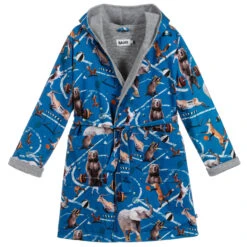 Molo Blue Organic Cotton Bathrobe