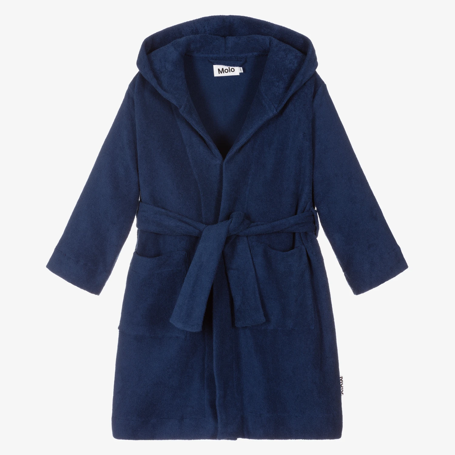Molo Blue Towelling Dressing Gown 1 Molo Blue Towelling Dressing Gown