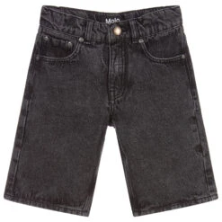 Molo Boys Washed Black Denim Shorts