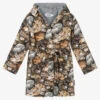 Molo Brown Cotton Animals Bathrobe