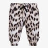 Molo Ivory Leopard Print Joggers