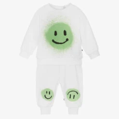 Molo White Organic Cotton Tracksuit