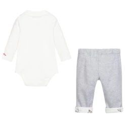 The Little Outfit Sales Store -The Little Outfit Sales Store monnalisa grey ivory trouser set 341280 e1c8bb7de6665e13a4a4e269685540dfdd4943cb