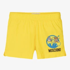 Moschino Baby Baby Boys Yellow Teddy Swim Shorts