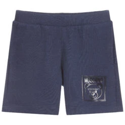 Moschino Baby Blue Cotton Piqué Shorts