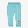 Moschino Baby Blue Cotton Piqué Teddy Bear Joggers