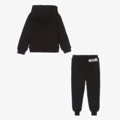 Moschino Kid-Teen Boys Black Festive Cotton Logo Tracksuit -The Little Outfit Sales Store moschino boys black festive cotton logo tracksuit 537349 0a74041cb14999a4c87fb22f59e5b1113f2b1f3d