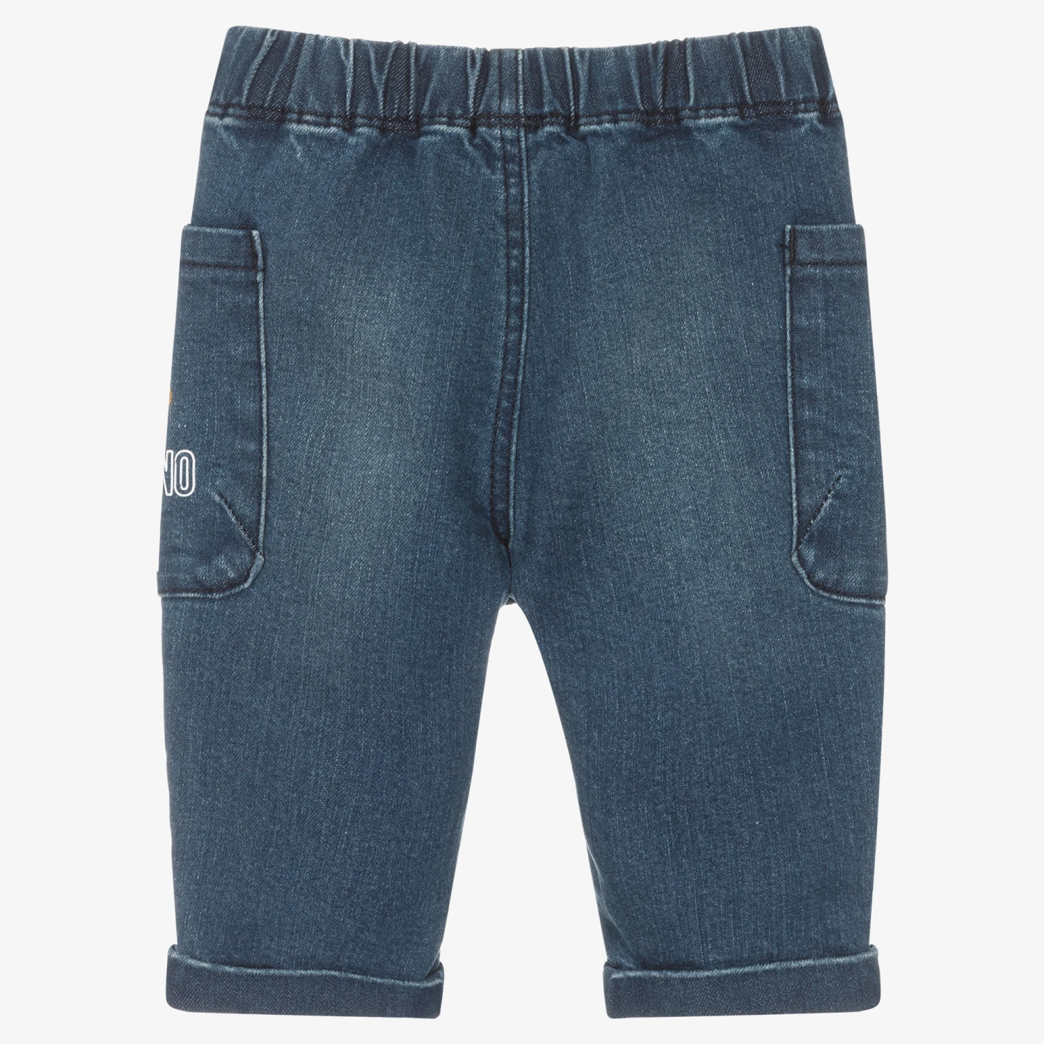 Moschino Baby Boys Blue Teddy Bear Denim Jeans 2 Moschino Baby Boys Blue Teddy Bear Denim Jeans - Image 2