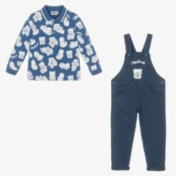 Moschino Baby Boys Blue Teddy Dungaree Set -The Little Outfit Sales Store moschino boys blue teddy dungaree set 476439 8271e4c1216cd2f732fd7ce6424dc3d477f26718
