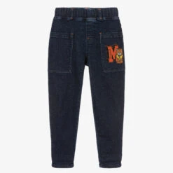 Moschino Kid-Teen Boys Dark Blue Denim Jeans