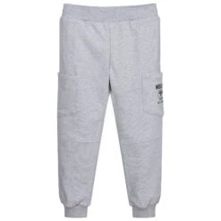 Moschino Kid-Teen Boys Grey Cotton Joggers