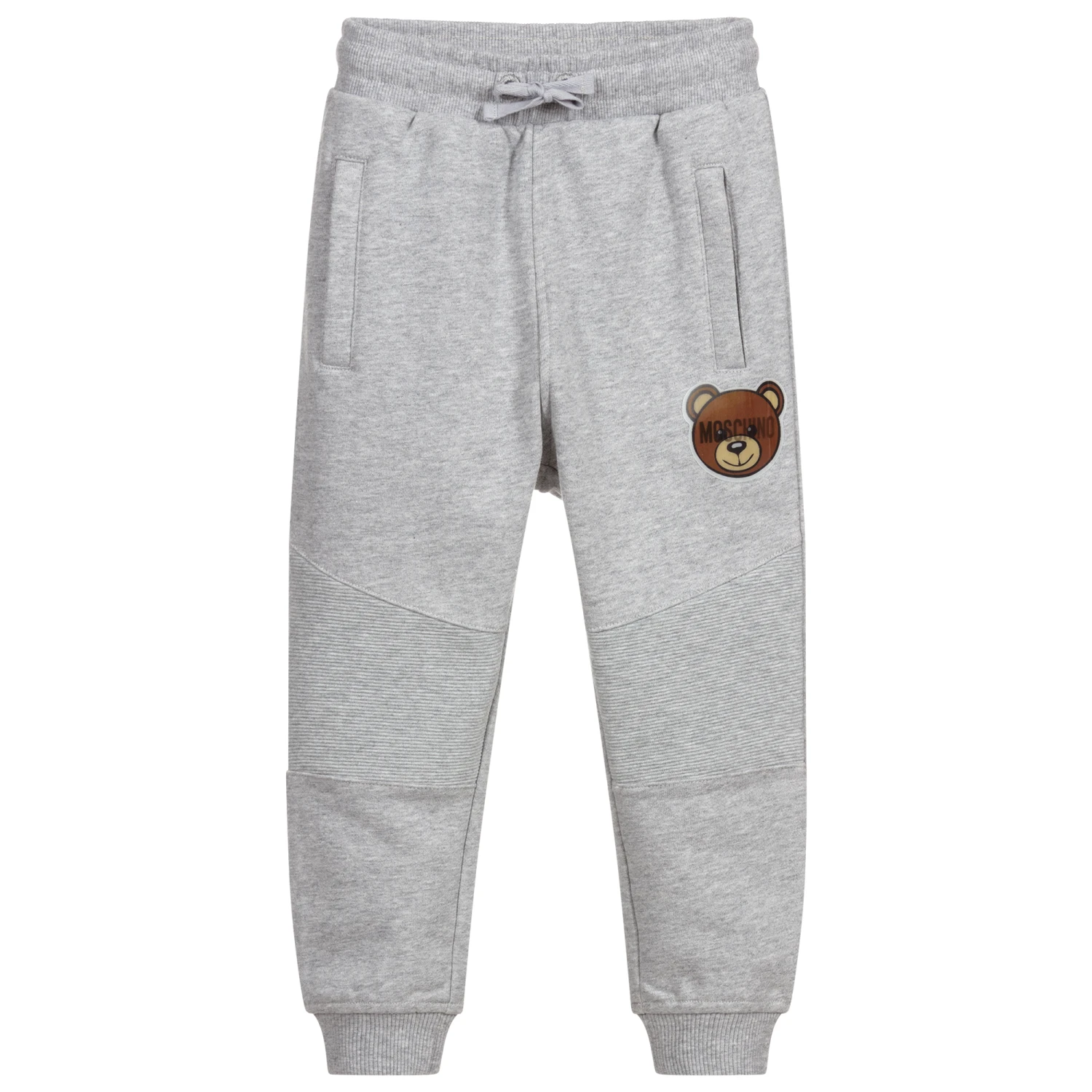 Moschino Kid-Teen Boys Grey Logo Joggers 1 Moschino Kid-Teen Boys Grey Logo Joggers