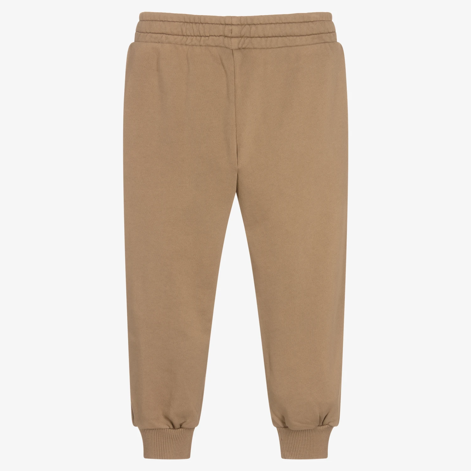 Moschino Kid-Teen Dark Beige Cotton Logo Joggers 2 Moschino Kid-Teen Dark Beige Cotton Logo Joggers - Image 2