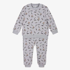 Moschino Baby Grey Cotton Logo Tracksuit