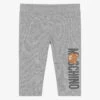 Moschino Baby Grey Cotton Logo Trousers