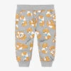 Moschino Baby Grey Cotton Teddy Bear Logo Joggers
