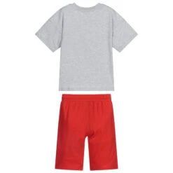 Moschino Kid-Teen Grey & Red Shorts Set -The Little Outfit Sales Store moschino grey red shorts set 370661 e4c772f1948def0205a77298b5e8531f1a51811f