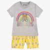 Moschino Baby Grey & Yellow Baby Shorts Set