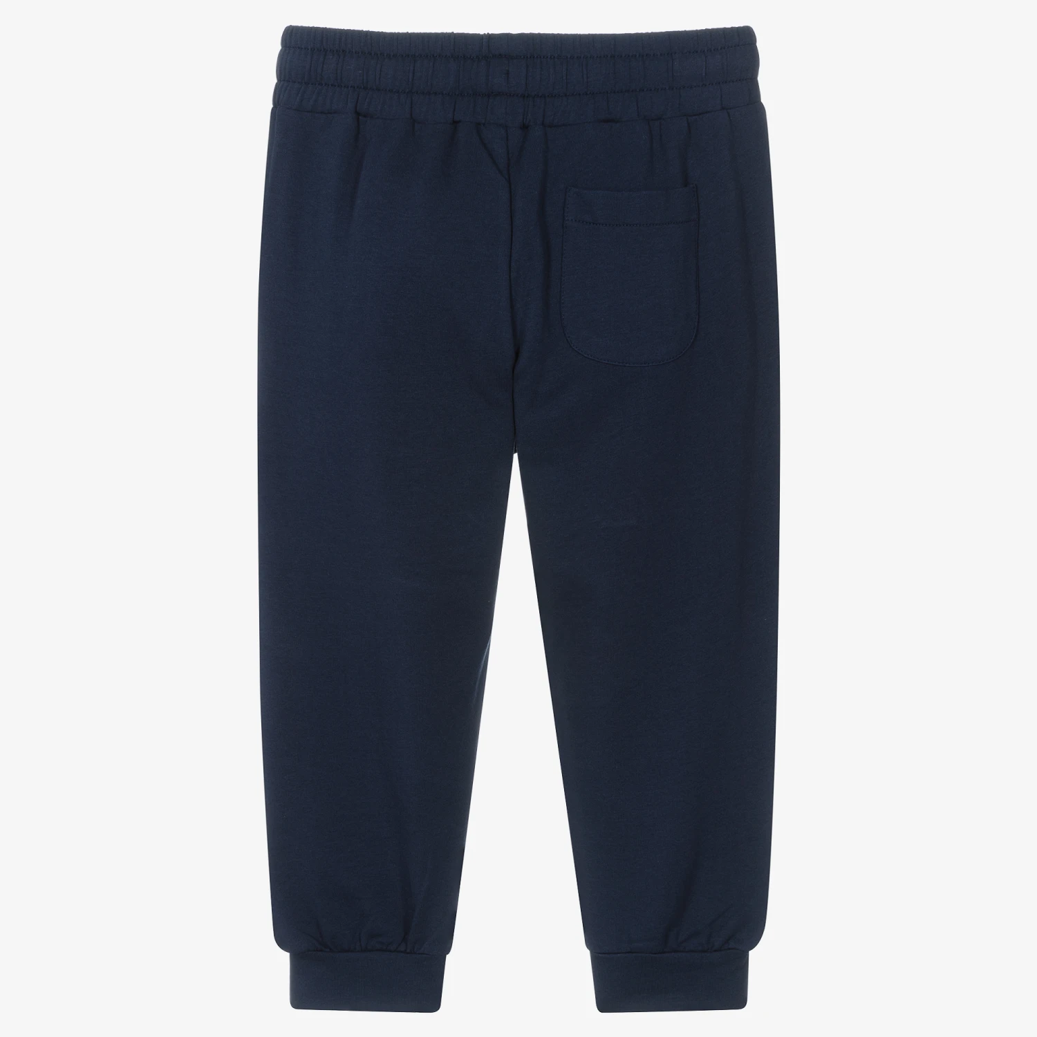 Moschino Kid-Teen Navy Blue Cotton Jersey Joggers 2 Moschino Kid-Teen Navy Blue Cotton Jersey Joggers - Image 2