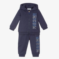 Moschino Baby Navy Blue Logo Tracksuit