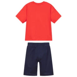 Moschino Kid-Teen Red Cotton Shorts Set -The Little Outfit Sales Store moschino red cotton shorts set 370697 f7bb8a9795df16a5d52134f521b79fc5eb92eccb