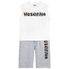 Moschino Kid-Teen White Cotton Shorts Set