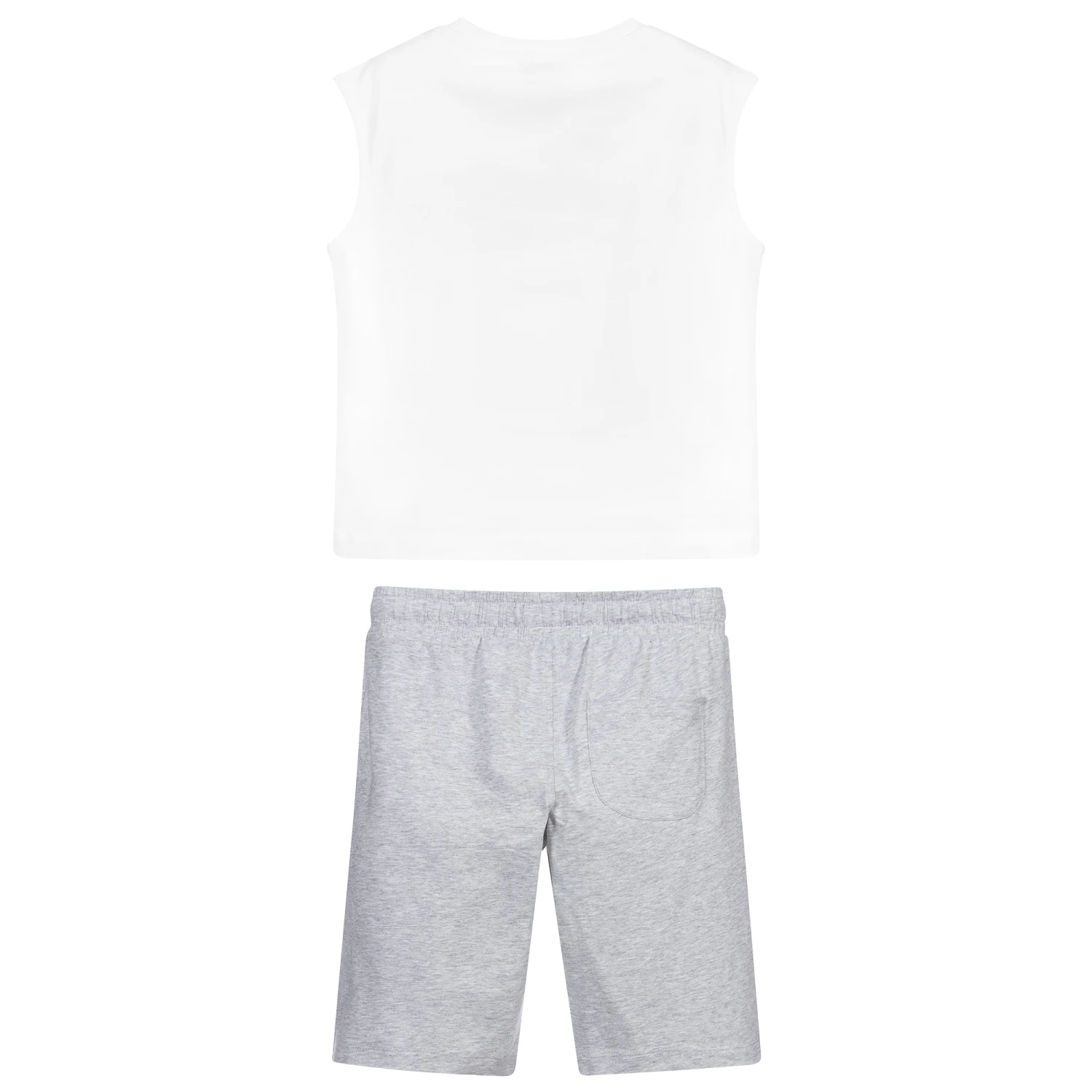 Moschino Kid-Teen White Cotton Shorts Set 3 Moschino Kid-Teen White Cotton Shorts Set - Image 3