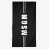 MSGM Black Micro Fleece Towel (165cm)