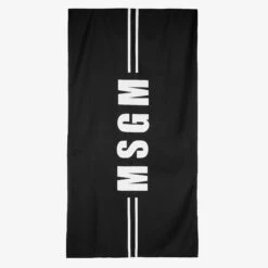 MSGM Black Micro Fleece Towel (165cm)