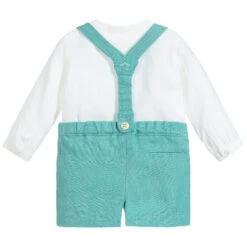 Nanos Green & Ivory Linen Shorts Set -The Little Outfit Sales Store nanos green ivory linen shorts set 312132 834ffb9954eeb41f39749d725d9355e99a3031ca