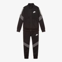 Nike Boys Black Logo Tracksuit