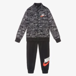 Nike Boys Black Tracksuit
