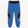 Nike Boys Blue & Black Logo Joggers