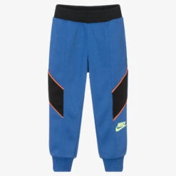 Nike Boys Blue & Black Logo Joggers