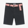 Patachou Boys Blue Cotton Bermuda Shorts
