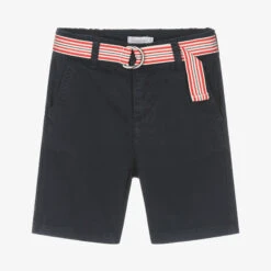 Patachou Boys Blue Cotton Bermuda Shorts