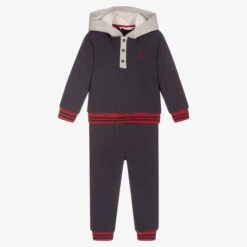 Patachou Boys Blue Cotton Tracksuit