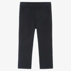 Patachou Boys Navy Blue Cotton Twill Trousers