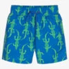 Paul Smith Junior Boys Blue & Green Swim Shorts
