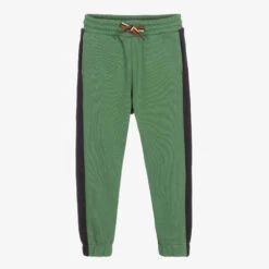 Paul Smith Junior Boys Green Cotton Joggers