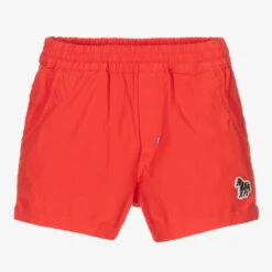 Paul Smith Junior Boys Red Zebra Logo Shorts