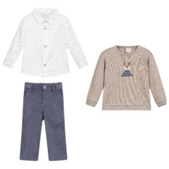 The Little Outfit Sales Store -The Little Outfit Sales Store paz rodriguez blue beige trousers set 344828 59dc3b2cf7e917070ce908e6121c17801085a950