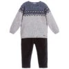 Paz Rodriguez Boys Blue & Grey Trouser Set